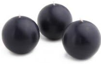 4" Black Ball Candles (2 Pack) Vot-413
