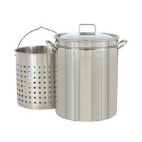 Bayou Classic 1124 24-Quart All Purpose Stainless Steel Stockpot with Steam and Boil... by 