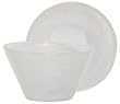 Art Glass Small White Calder Bowl 3"H x 5"D Set of Two