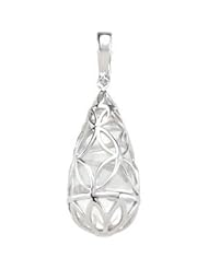 Genuine White Quartz Charm Quartz-White Sterling Silver 68423