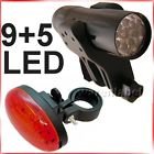 Produkt-Bild: 9LED - Fahrrad LED-Beleuchtungsset mit Front- und R&uuml;ckstrahler