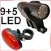 9LED - Fahrrad LED-Beleuchtungsset mit Front- und Rückstrahler