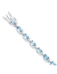 Sterling Silver Blue Topaz Bracelet