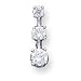 Sterling Silver 3-Stone CZ Pendant