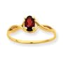 10k Polished Genuine Garnet Birthstone Ring - Size 6 - JewelryWeb