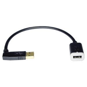 Tripp Lite USB Right Angle Extension Cable. 10IN USB RIGHT ANGLE EXTENSION CABLE USB AA (90 DEG) USB. Type A Male USB - Type A Female USB - 10' - Black