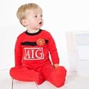 Manchester United Kit Sleepsuit - Red/Black - Baby