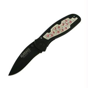 Schrade SCBLING Bling Timer Linerlock Folding Knife, Black with Bling insert by Schrade