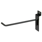 ExecuSystems 6" Slatwall Hook -Black -Box of 96
