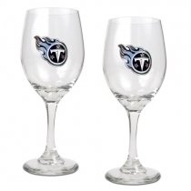 Tennessee Titans NFL 2pc Wine Glass Set - Primary Logo