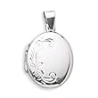 Small Polished/Floral Design Picture Locket