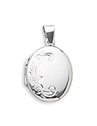 Small Polished/Floral Design Picture Locket