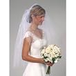 Double Layer Cut Edge White Wedding Veil with Comb For Wedding,Quincea&ntilde;era,Party or Costume.
