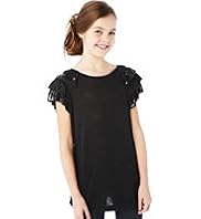 Autograph Sequin Embellished Frill Sleeved Top
