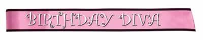 Birthday Diva Party Sash