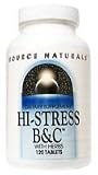 Source Naturals - Hi Stress B & C With Herbs, 120 tablets
