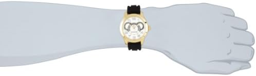 Lancaster Men's OLA0457SL-NR-NR Non Plus Ultra Silver Textured Dial Black Silicone Watch