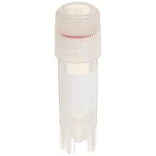 Chemglass CLS-4758-001 Polypropylene 1.2mL Sterile Self-Standing Cryo Vial, with Extra Long Lip Seal (Pack of 100)
