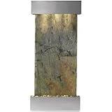 Inspiration Falls Stainless Green Slate Wall Fountain