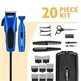 Conair 20-piece Combo Haircut Kit Benz Blue Clipper with 5-detent Taper Control and Dc Motor