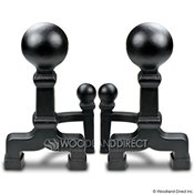 Black Iron Fireplace Andiron (Heavy Duty!) by The Adams Company