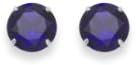 Heather Needham, Sterling Silver Tiny Saphire Blue Cubic Zirconia Round Stud. Size: 2mm