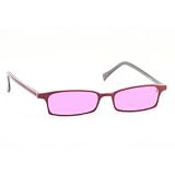 COMPUTER GLASSES WITH PINK POLYCARBONATE DOUBLE SIDED ANTI-REFLECTIVE COATING, SCRATCH COATING AND UV PROTECTION - CLARET PLASTIC FRAME - 48-17-140