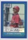 2006 Bowman Chrome Draft Draft Picks Blue Refractors #25 - D'Arby Myers/199