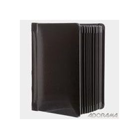 Flashpoint Book Bound Genuine Leather Series Album, 12 Pages Holds 24 4x6 Photos, Color: Black Cover with Black Pages.