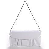 HOT Sale Lady White Snakeskin Clutch Evening Wedding Party Purse Shoulder Bag