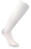 Euros RX® Compression Socks with Cushioned Sole, White, Medium