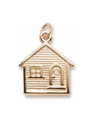 Rembrandt Charms, House Charm in Solid Sterling Silver or Gold, Engravable