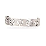 Oxidized Sterling Silver Stamped Flower Toe Ring