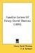 Book Familiar Letters Of Henry David Thoreau (1895)