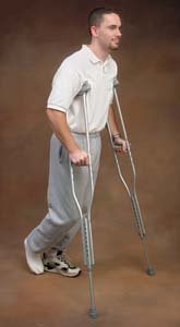 Aluminum Adjustable Crutches, Adult Tall