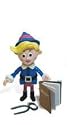 Rudolph the Red Nosed Reindeer Hermey the Elf Action Figure with Removable Hat, Pliers, and Dentistry Book