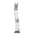 Atlantic Wave 1316 110 CD Tower (Black Steel/Cherry Wood Base )