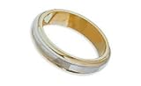 10 karat Ladies Two-Toned Flat Style 4mm Gold Wedding Ring