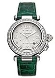 Cartier WJ111651 Pasha White Dial Leather Alligator Automatic Women's Watch