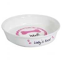 Personalised pink dog bowl