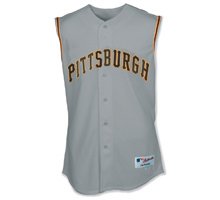 Pittsburgh Pirates Jersey - Authentic Blank Road Jersey by Majestic (Adult Large)