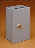 MMF Industries 201980101 SteelMaster, Drop-In Key Control Box, 4-3/8W x 7-1/4L x 3-1/4D Inch, Single Key Lock - Keyed Alike, Gray, Heavy-Gauge Steel (Each)