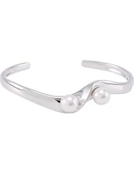 Freshwater Cultured Pearl Cuff Bracelet Sterling Silver 8-8.5mm/06.00 Inch Freshwater Cultured Pearl Cuff Bracelet