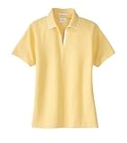 NEW Outer Banks - Ladies Egyptian Diamond Knit Sport Shirt with Tipping Maize-M