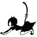 Girl Cat Cosplay Stretch Out - Cartoon Decal Vinyl Car Wall Laptop Cellphone Sticker