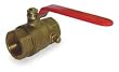 Industrial Grade 1PYP1 Ball Valve, Brass, 3/4 In NPT F x F