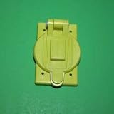 Marinco 7420CR Marine Waterproof Electrical Cover with Lift Lid (Fits 15, 20, 30-Amp Single Receptacles)