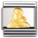 Nomination Composable Classic RELIEF Edelstahl und 18K-Gold (Madonna mit Kind 1) 030122 Preisvergleich