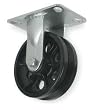 Industrial Grade 1NWD8 Rigid Caster, V Groove, 5 In, 900 Lb