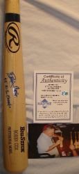 Bobby Cox Signed Bat w/95 WS Champs